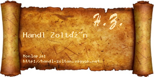 Handl Zoltán névjegykártya