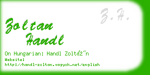 zoltan handl business card